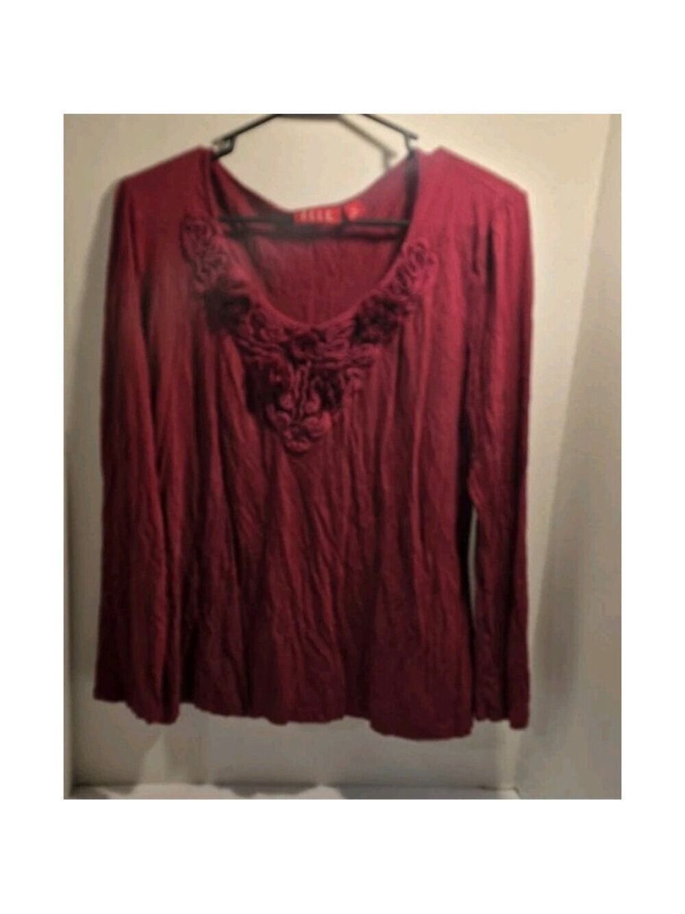 elle women s long sleeve blouse